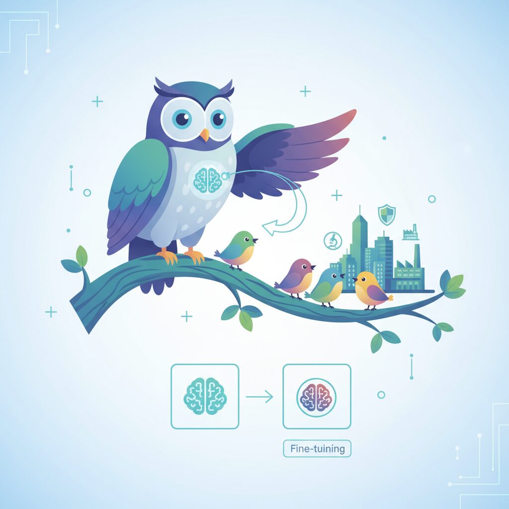 転移学習の実装プロセスとファインチューニングの要点 のイメージ