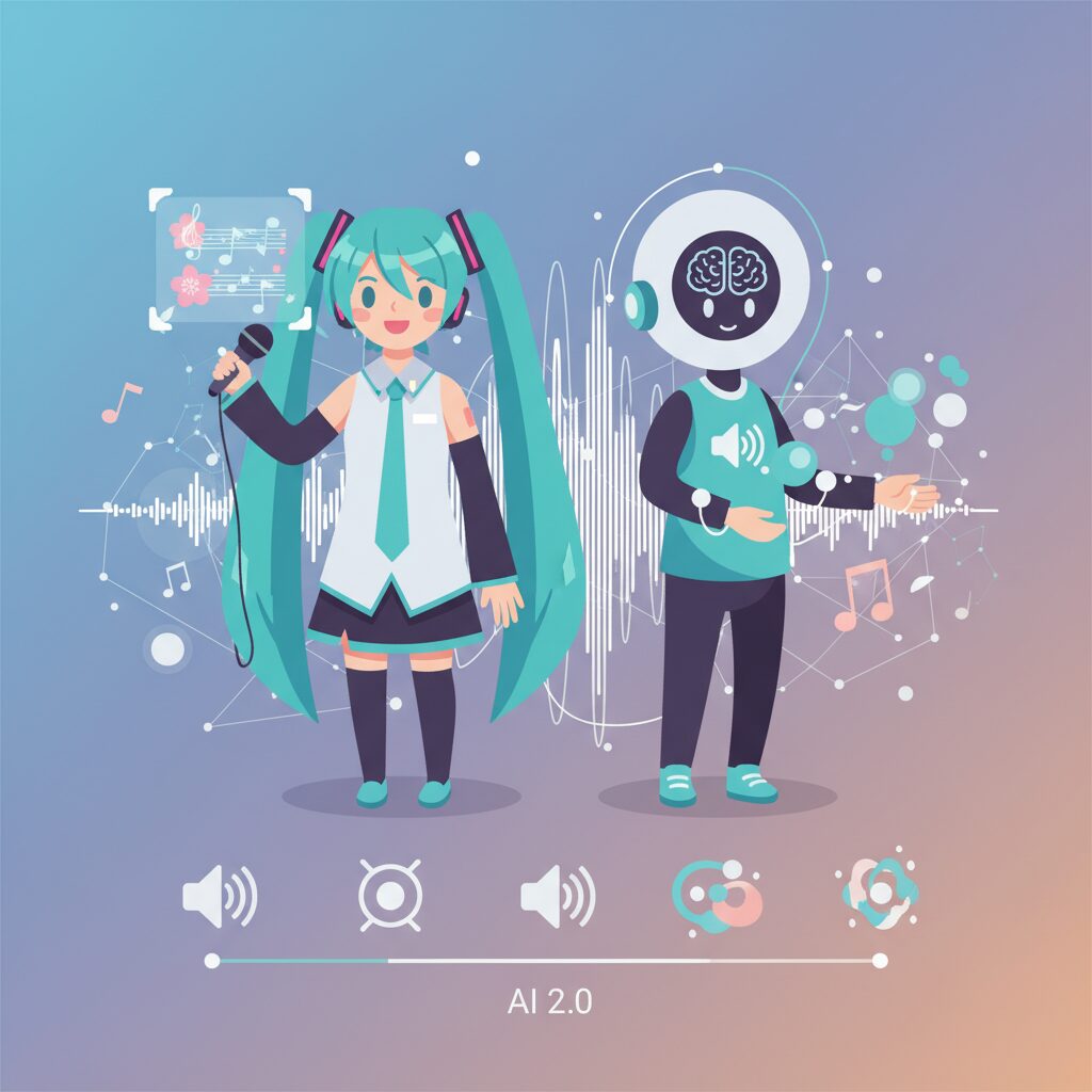 初音ミク V6とVOCALOID:AIが再定義するバーチャルシンガー のイメージ