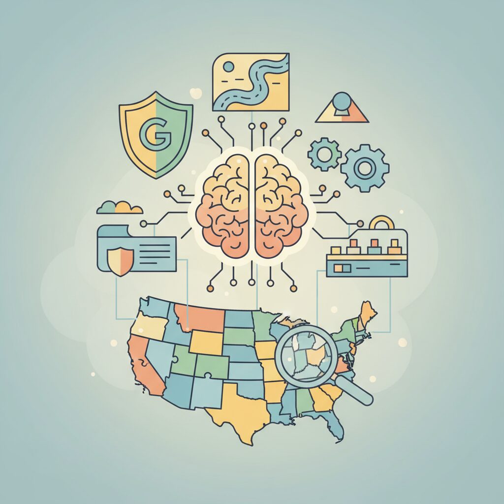 米国における州法主導のAI規制と標準化の行方 のイメージ