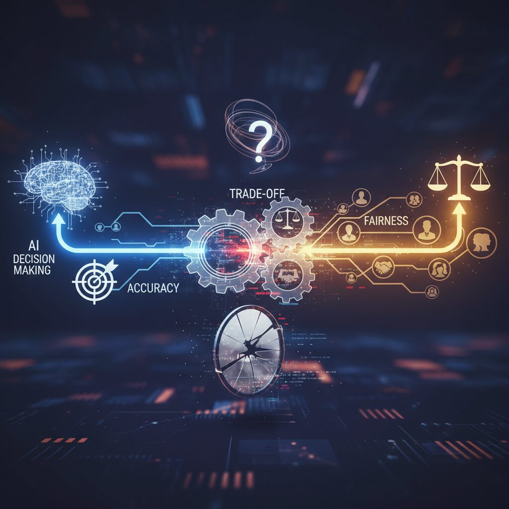 公平性と精度は両立できるのかという長年の課題 のイメージ