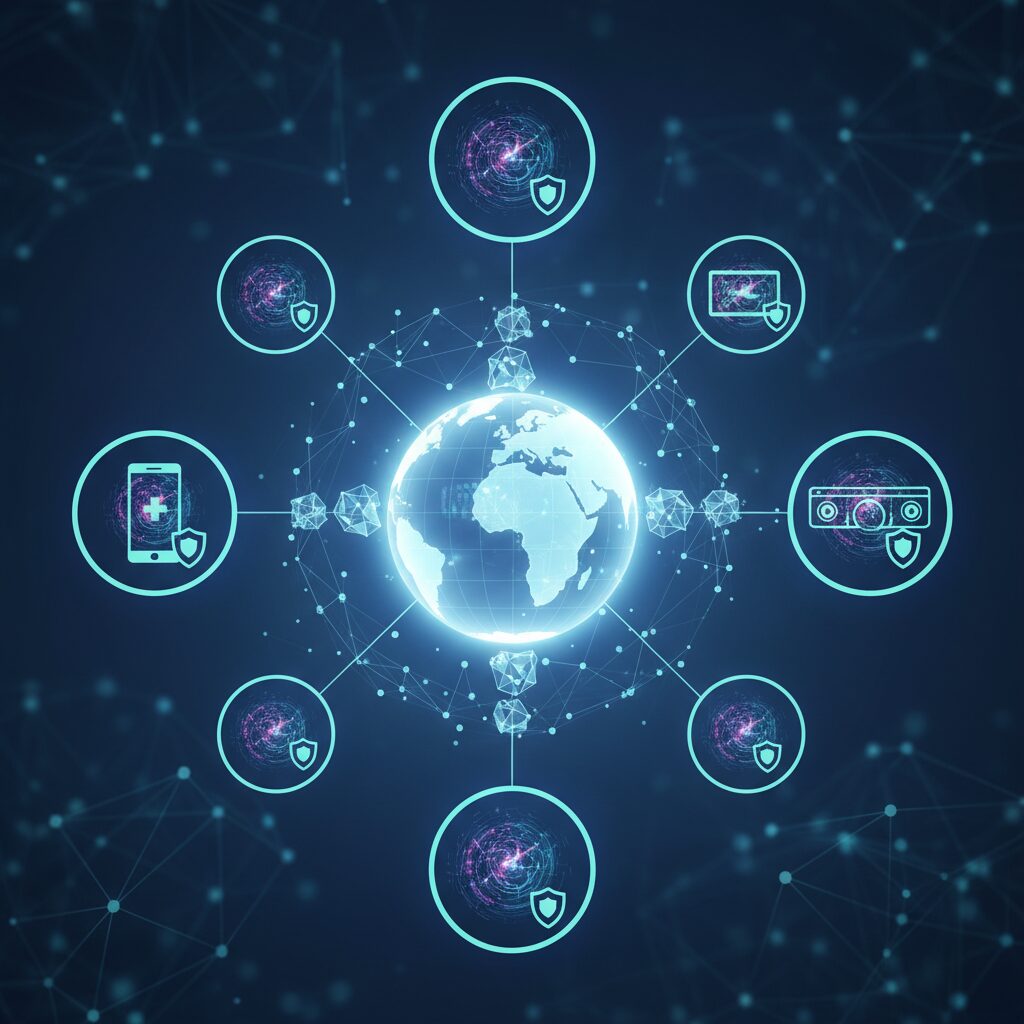 フェデレーテッドラーニングの学習プロセスと仕組み のイメージ