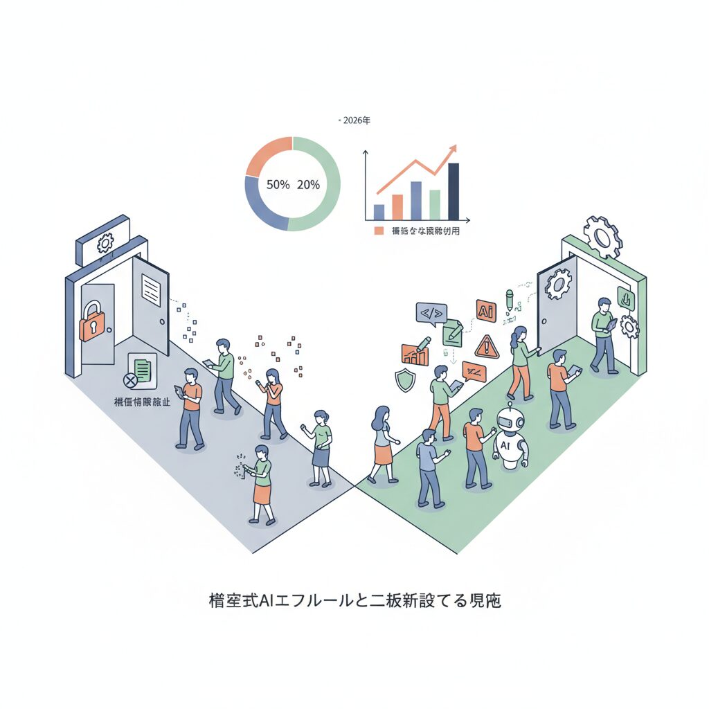 生成AI利用ルールが二極化する理由と最新統計 のイメージ