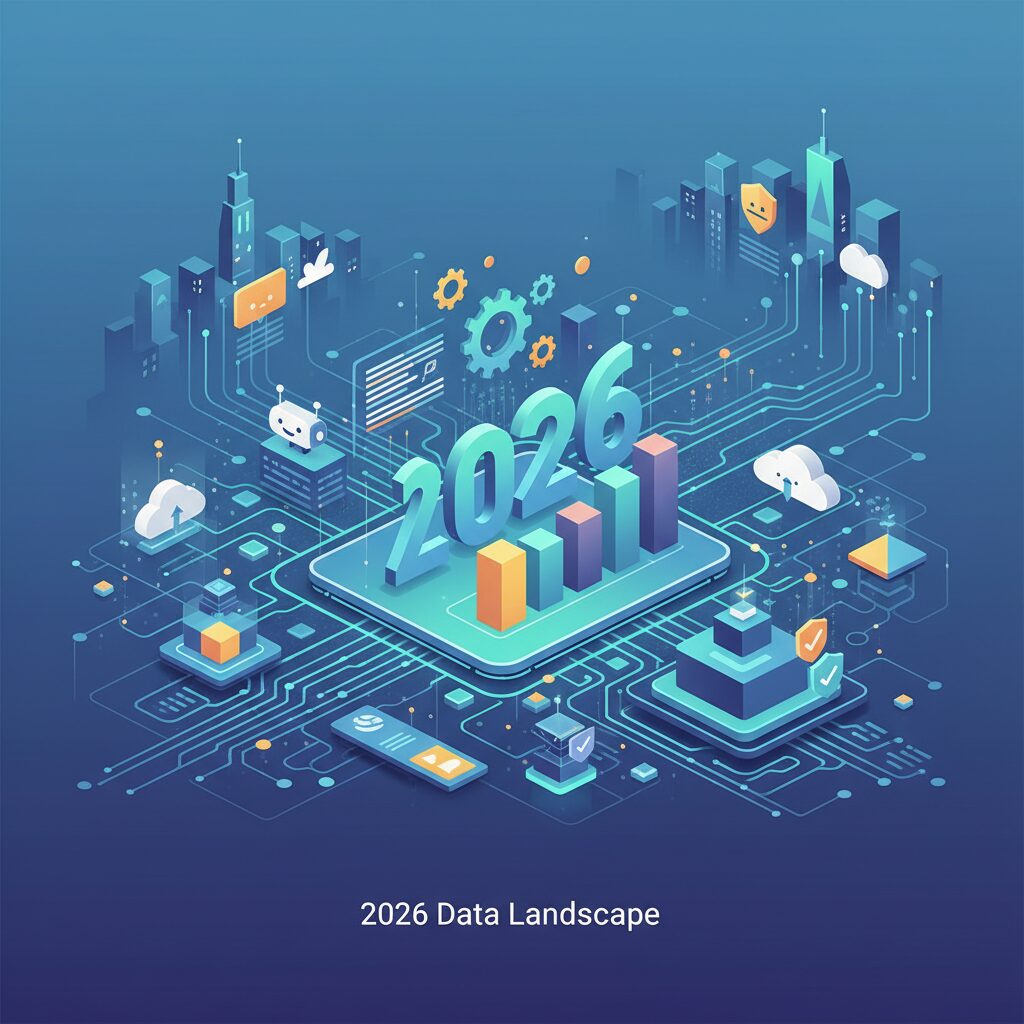 2026年のデータランドスケープを示す主要統計 のイメージ
