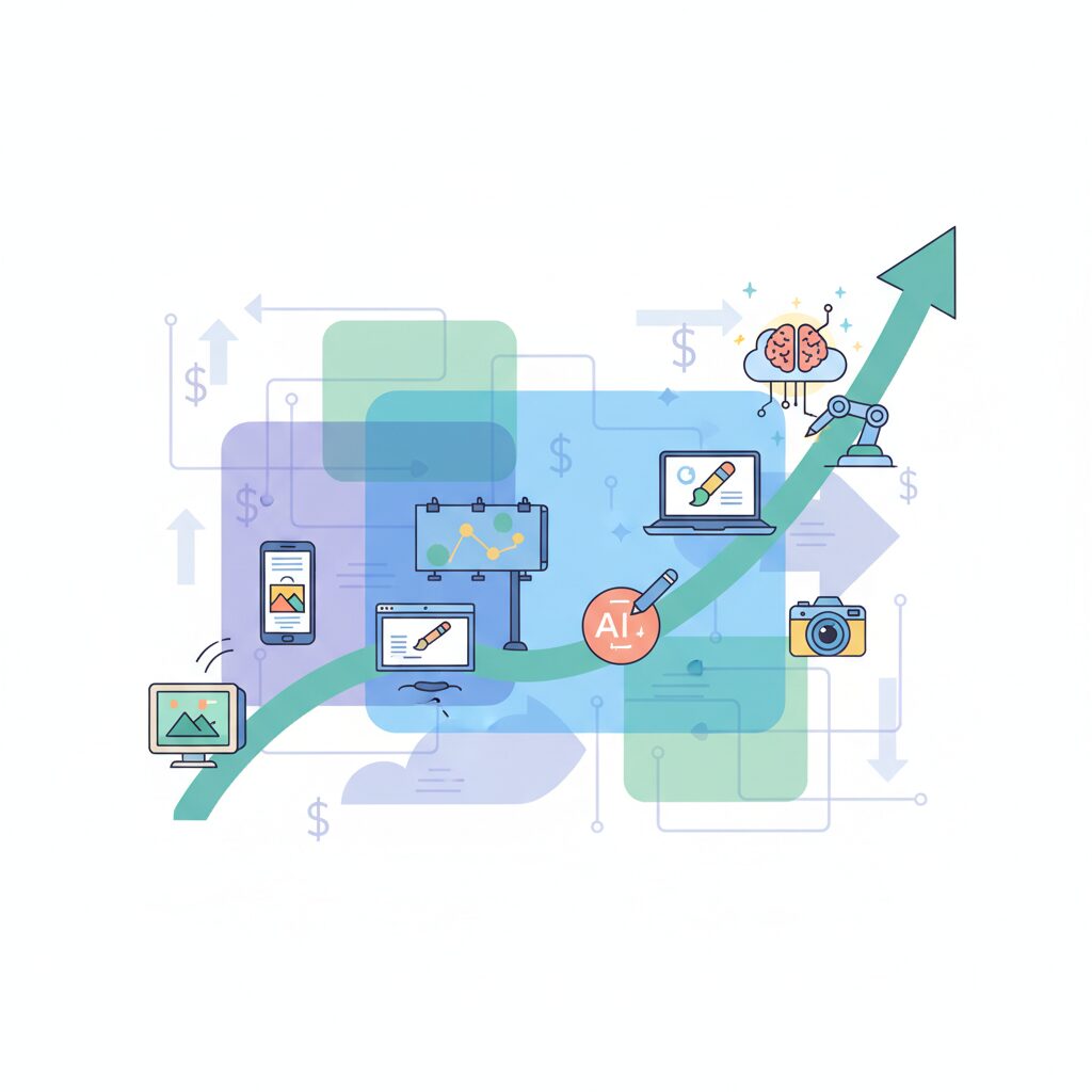 市場データから読み解く画像生成AIの急成長 のイメージ