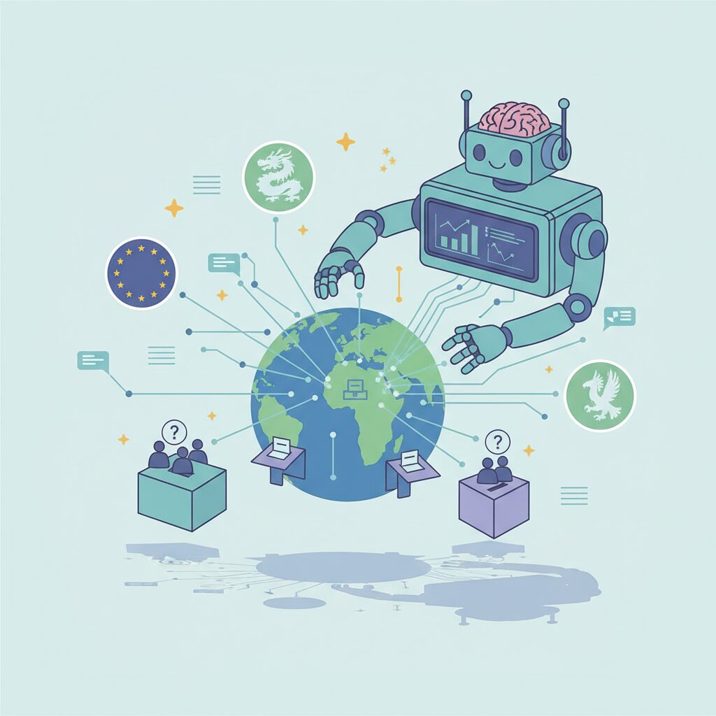 海外勢力によるAI介入と日本への影響事例 のイメージ