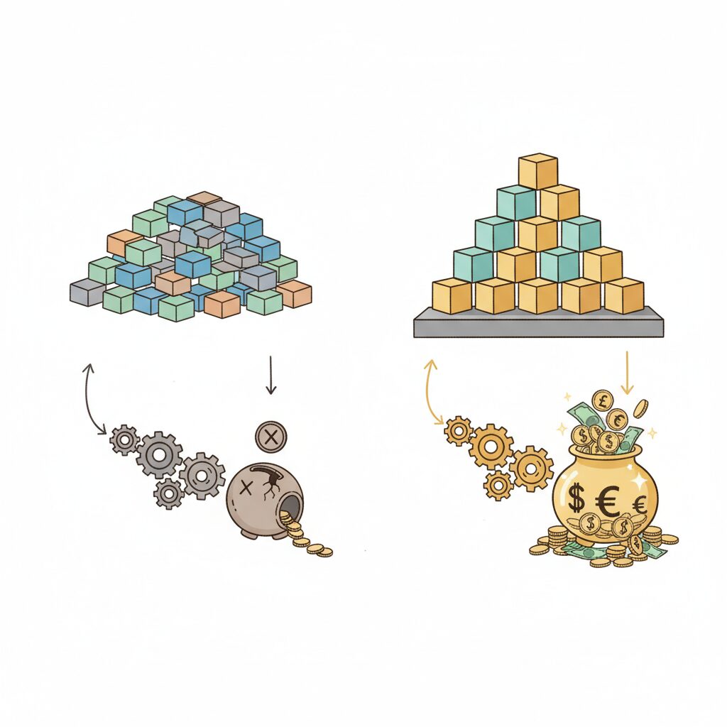 データ品質が収益・利益率に直結する理由 のイメージ