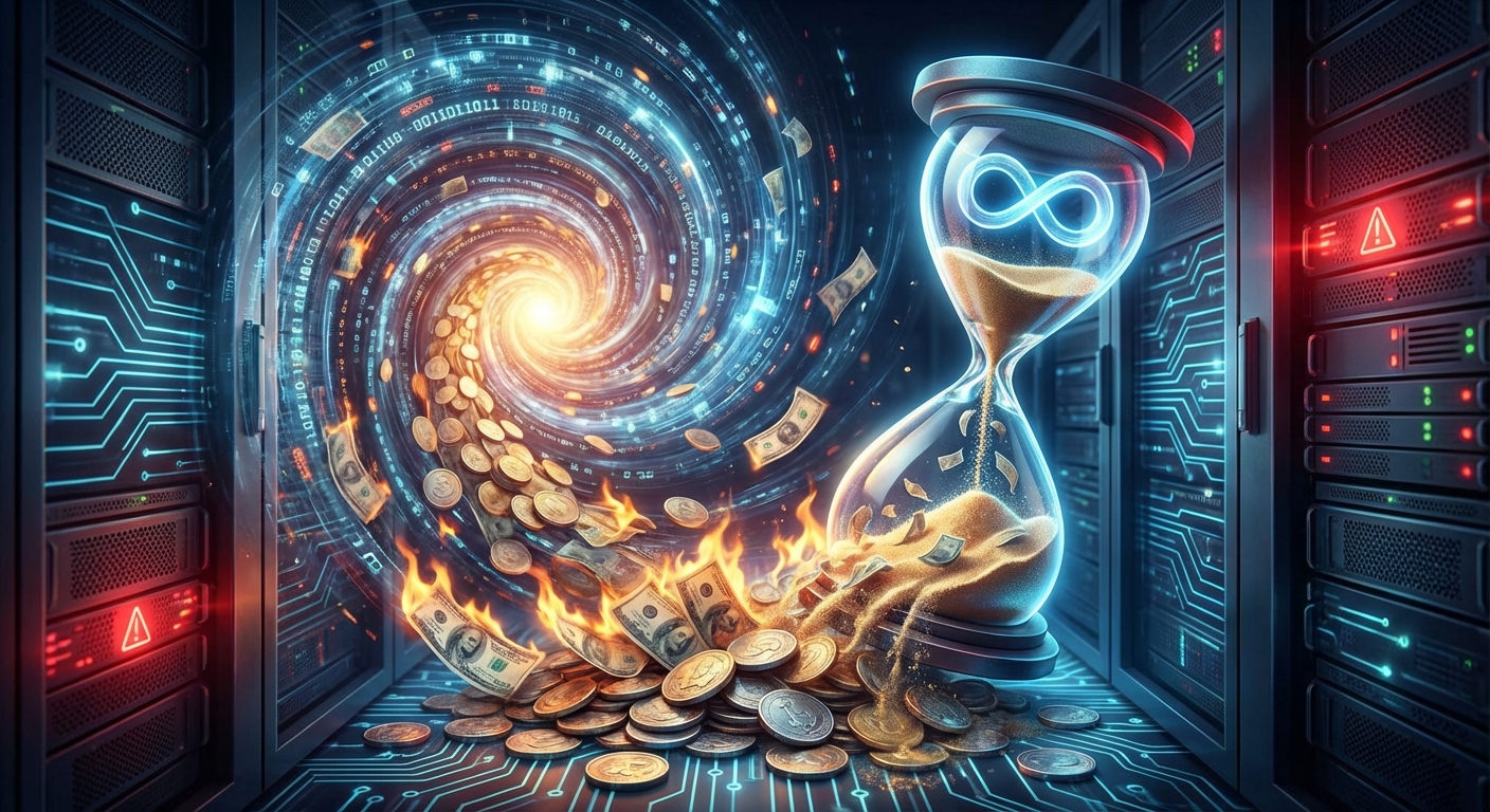 なぜ「暴走コスト」は発生するのか：無限ループ・Denial of Wallet・プロンプトインジェクション のイメージ