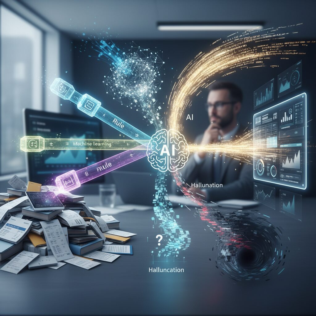 機械学習による自動仕訳の進化と限界 のイメージ