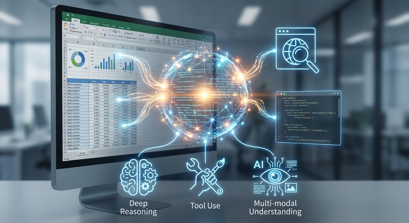 AIエージェントを支える技術基盤：Deep Reasoning・Tool Use・マルチモーダル理解 のイメージ